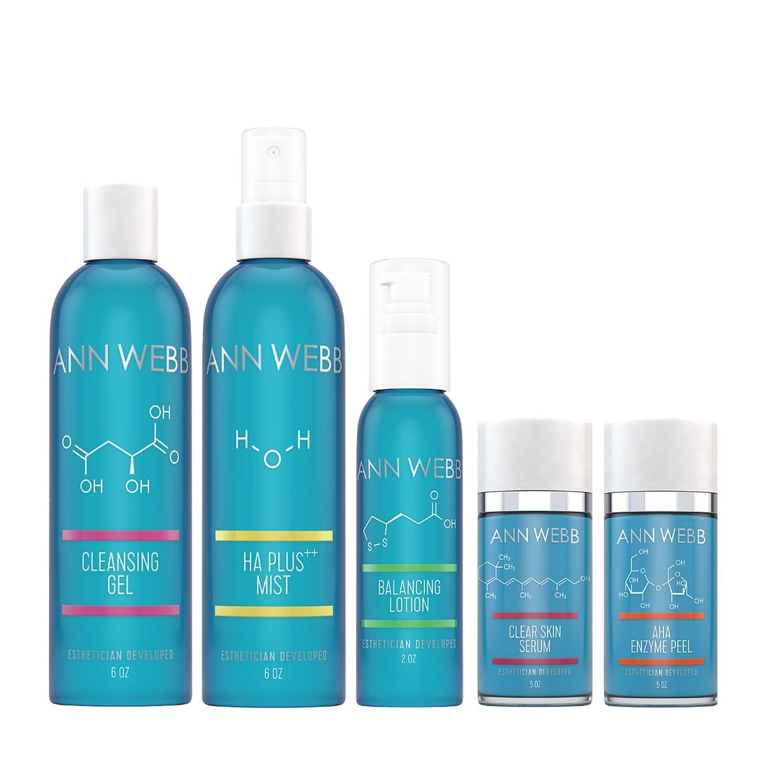 Ann Webb skincare sets and bundles - pharmaceutical grade natural skincare kits with 15% savings made in USA
