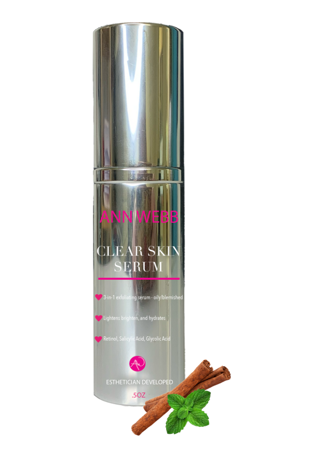 ANN WEBB Clear Skin Hydrates, Brightens Exfoliates and has anti-aging properties Made in America