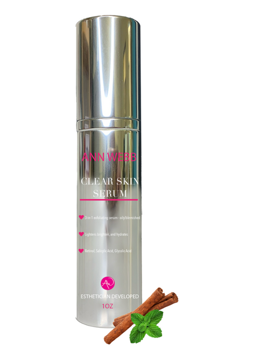 ANN WEBB Clear Skin Hydrates, Brightens Exfoliates and has anti-aging properties Made in America