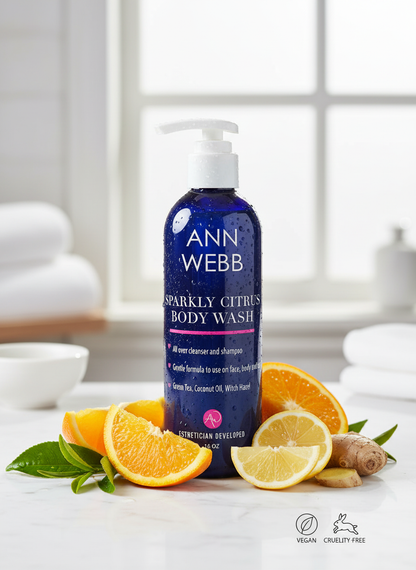 ANN WEBB Skin Care Sparkly Citrus Body Wash Marketing Photo