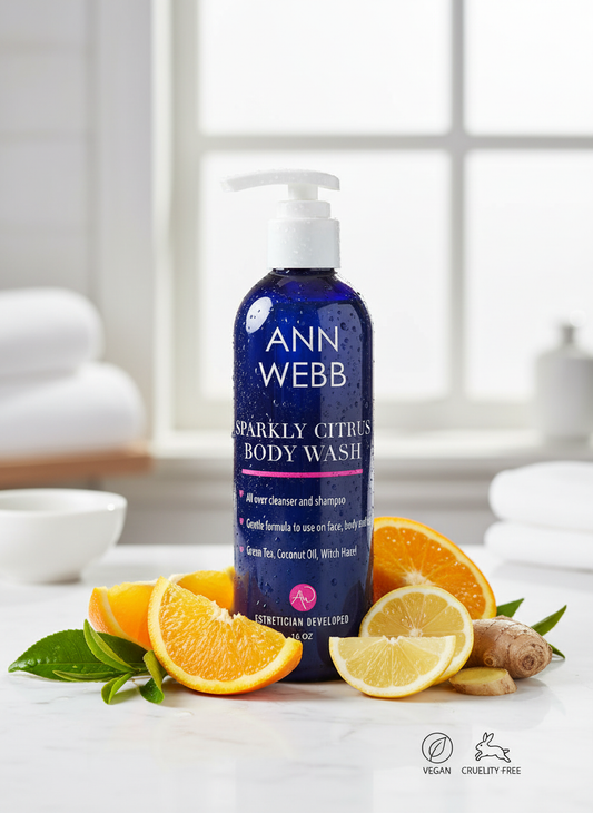ANN WEBB Skin Care Sparkly Citrus Body Wash Marketing Photo