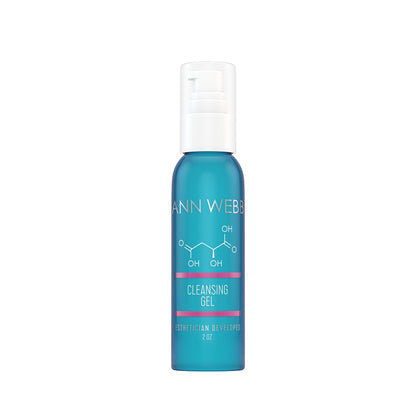 ANN WEBB Skin face Products Cleansing Gel Non-greasy Foaming, Exfoliating Cleanser. Helps Oily/Blemished skin Made in AMERICA