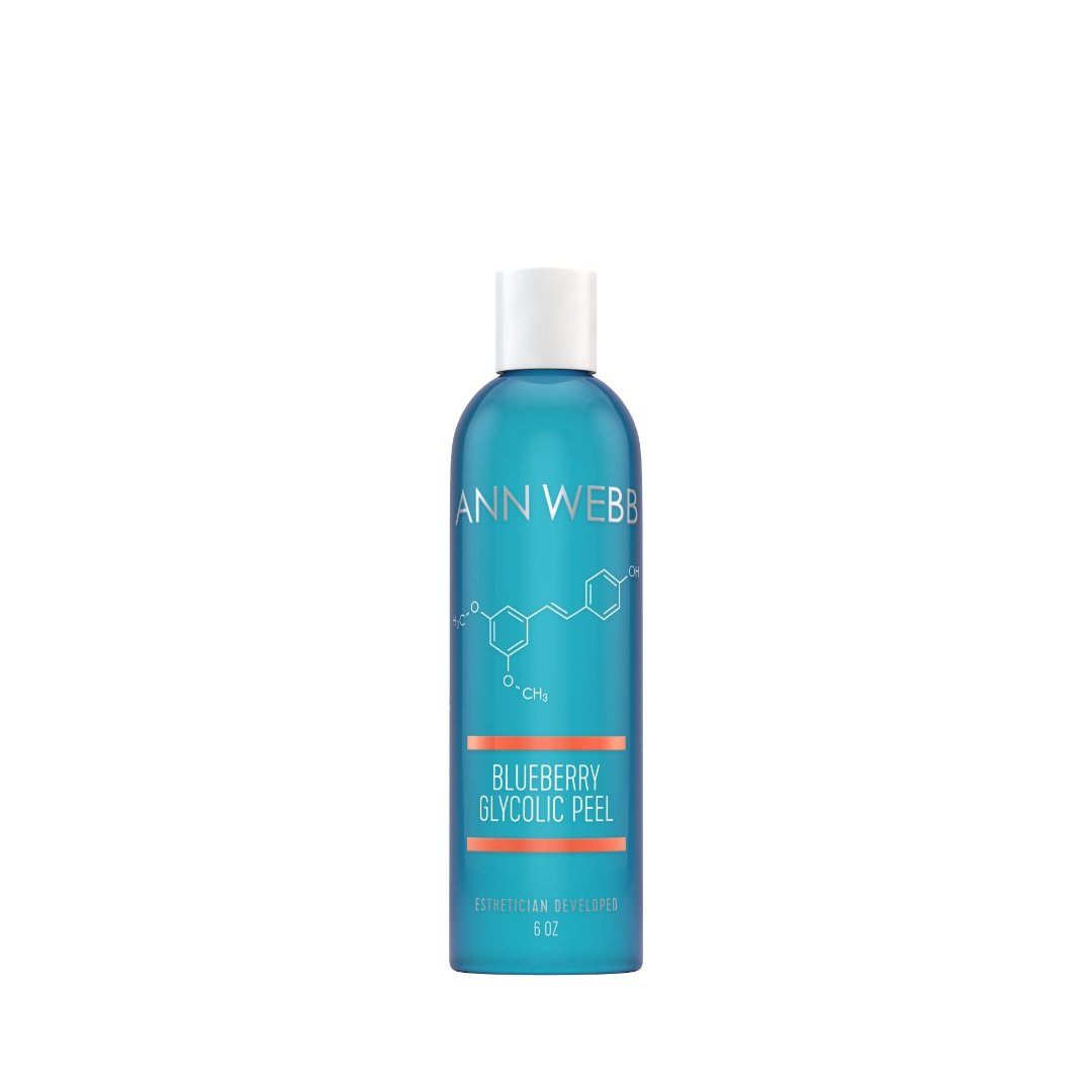 ANN WEBB Skin Care for Face Blueberry Gylcolic Peel is a  Stronger peel with fruit and physical exfoliators Made in America