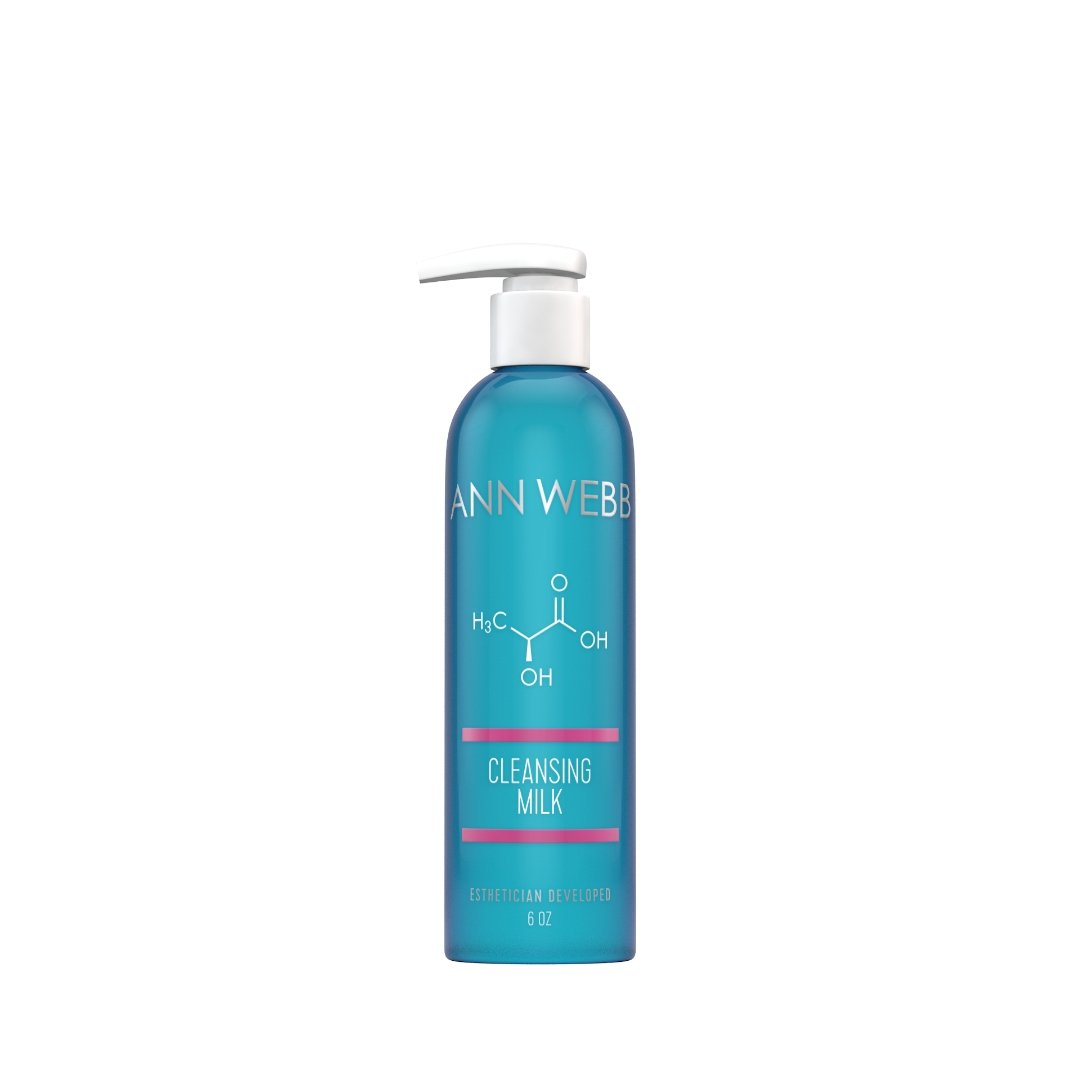 ANN WEBB Skin Products Cleansing Milk a thick, hydrating cleanser w/ lactic acid / AHA.  Hydrating face mask.  Made in USA.