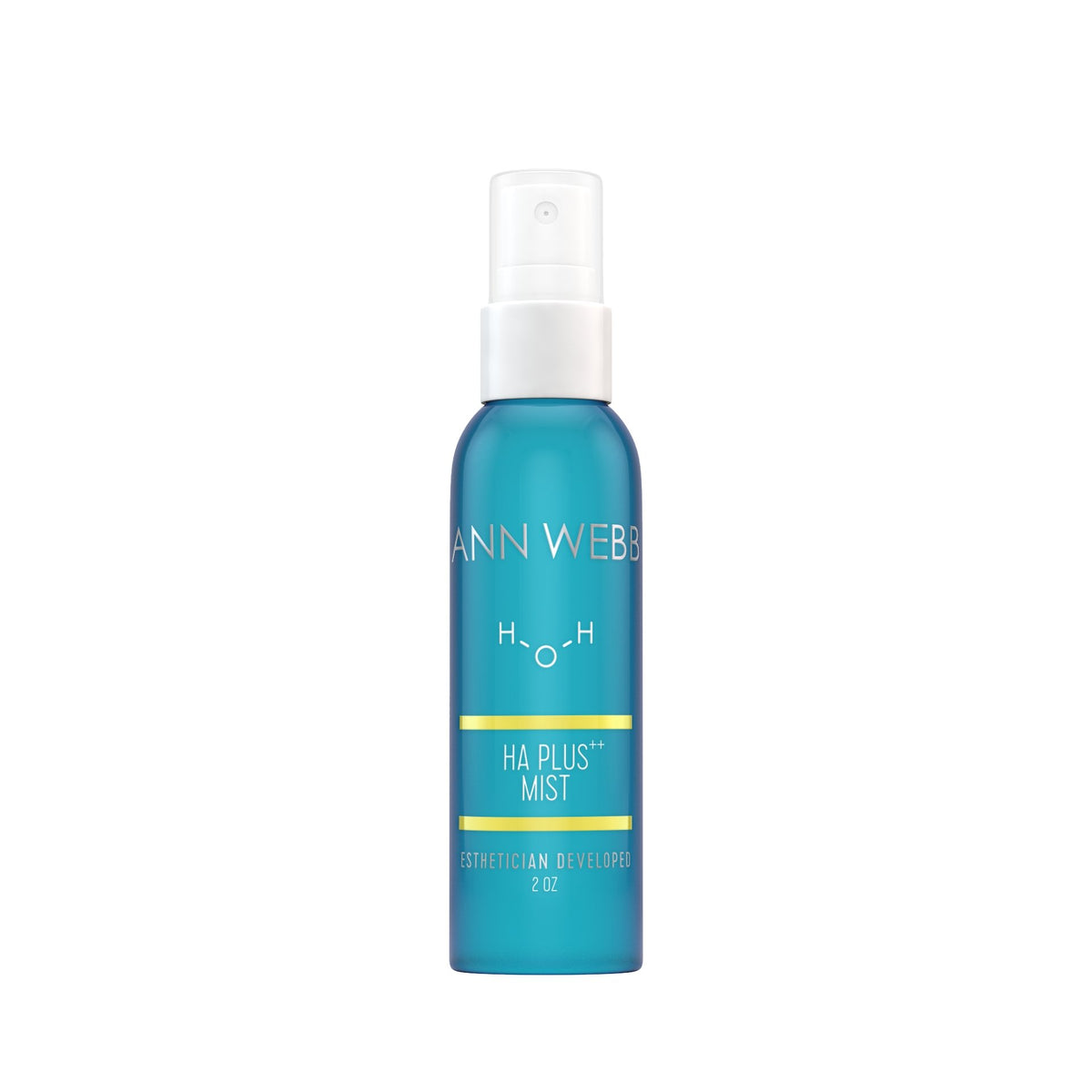 ANN WEBB HA Plus Mist s a fine mist hydrator w/ AHA. Multi-use hydrator that can be used all day. Made in AMERICA