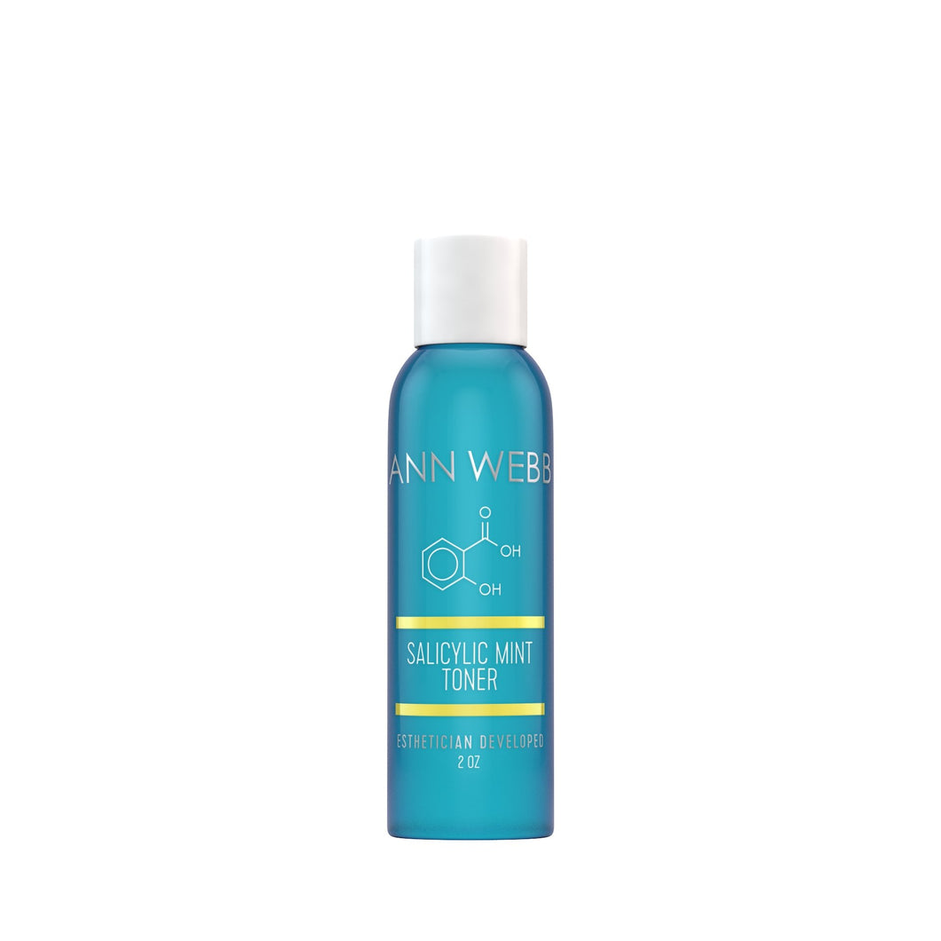 ANN WEBB Skin Products Salicylic Mint Toner: Removes dead skin, & minimize pores Powerful toner.  Made in America